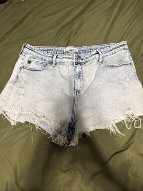KanCan Light Blue Distressed Denim Cutoff Shorts from wild oak boutique